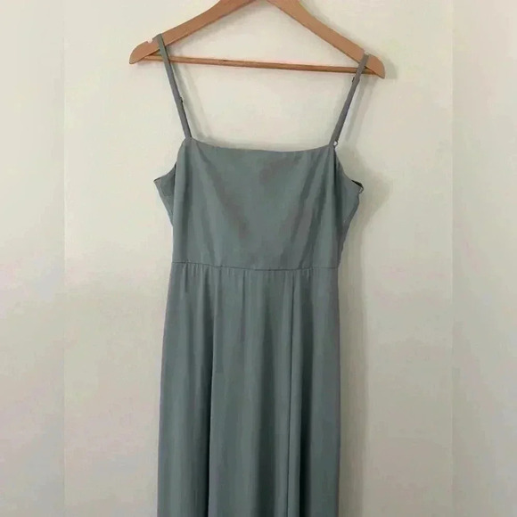Show Me your Mumu, Lauren Tie Maxi Dress, Size M, Color: Deep Sage Chiffon - Picture 1 of 5